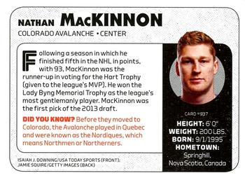 2020 Sports Illustrated for Kids #937 Nathan MacKinnon Back