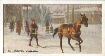 1930 B.A.T. Sports & Games In Many Lands #4 Ski-joring, Canada Front