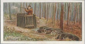 1930 B.A.T. Sports & Games In Many Lands #9 Shooting Wild Boar, Germany Front