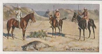 1930 B.A.T. Sports & Games In Many Lands #11 Pig-Sticking, India Front