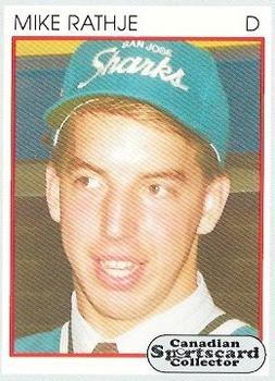 1992 Canadian Sportscard Collector #8 Mike Rathje Front