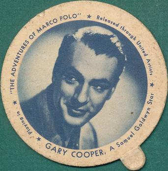 1938 Dixie Ice Cream Lids #NNO Gary Cooper Front