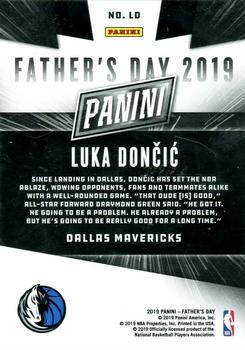 2019 Panini Father's Day - Rookies #LD Luka Doncic Back