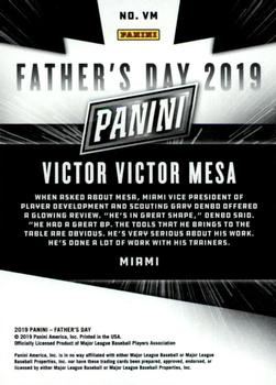 2019 Panini Father's Day - Rookies #VM Victor Victor Mesa Back