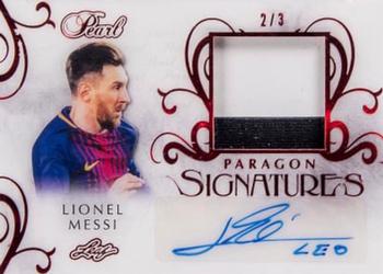 2018-19 Leaf Pearl - Paragon Signatures - Red #PS-LM1 Lionel Messi Front