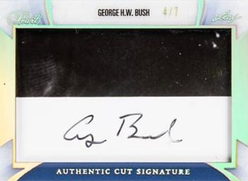 2018-19 Leaf Pearl - Pearl Cut Signatures #CS-GHB George H.W. Bush Front
