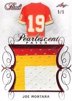 2018-19 Leaf Pearl - Pearlescent Patch - Red #PP-13 Joe Montana Front