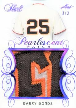 2018-19 Leaf Pearl - Pearlescent Patch - Purple #PP-02 Barry Bonds Front