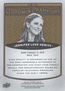2019 Upper Deck Goodwin Champions - 3-D Lenticular #LB-JL Jennifer Love Hewitt Back