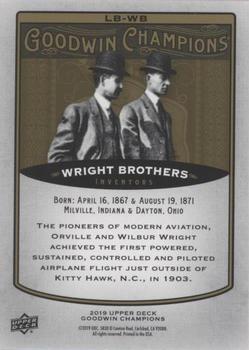 2019 Upper Deck Goodwin Champions - 3-D Lenticular #LB-WB Wright Brothers Back