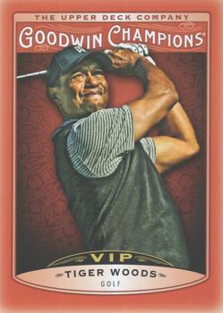 2019 Upper Deck Goodwin Champions - VIP Prize Red #P-2 Tiger Woods Front