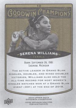 2019 Upper Deck Goodwin Champions - Photo Variations #10 Serena Williams Back