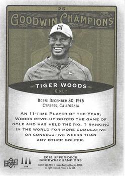 2019 Upper Deck Goodwin Champions - Photo Variations #25 Tiger Woods Back