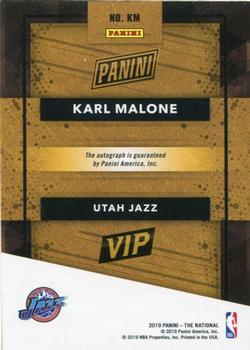 2019 Panini National Sports Convention VIP Party Exclusive - Private Signings #KM Karl Malone Back