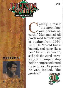 1993 Legends Sports Memorabilia #23 Muhammad Ali Back