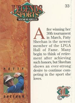 1993 Legends Sports Memorabilia #33 Patty Sheehan Back