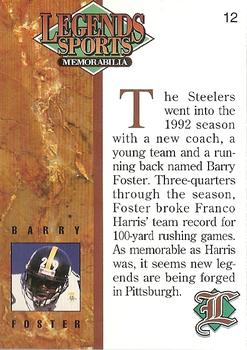 1993 Legends Sports Memorabilia - Silver #12 Barry Foster Back