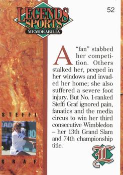 1993 Legends Sports Memorabilia - Silver #52 Steffi Graf Back