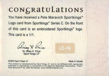 2009 Sportkings Series C - Logos #LC-16 Pete Maravich Back