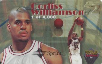 1995 Signature Rookies Tetrad - Auto Phonex $2 #15 Corliss Williamson Front