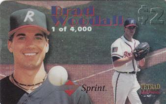 1995 Signature Rookies Tetrad - Auto Phonex $2 #37 Brad Woodall Front
