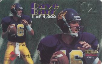 1995 Signature Rookies Tetrad - Auto Phonex $2 #55 Dave Barr Front