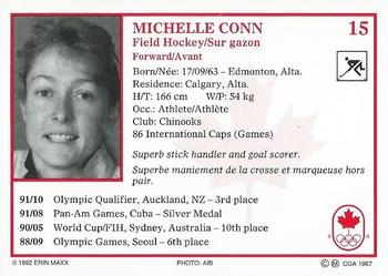 1992 Erin Maxx Summer Olympics Hopefuls #15 Michelle Conn Back