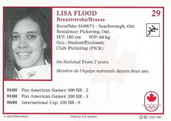 1992 Erin Maxx Summer Olympics Hopefuls #29 Lisa Flood Back