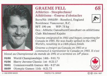 1992 Erin Maxx Summer Olympics Hopefuls #68 Graeme Fell Back
