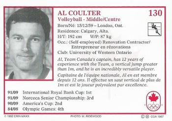 1992 Erin Maxx Summer Olympics Hopefuls #130 Al Coulter Back