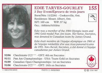 1992 Erin Maxx Summer Olympics Hopefuls #155 Edie Tarves-Gourley Back