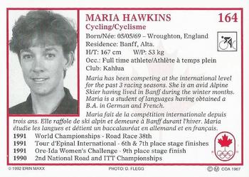 1992 Erin Maxx Summer Olympics Hopefuls #164 Maria Hawkins Back