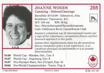 1992 Erin Maxx Summer Olympics Hopefuls #205 Joanne Woods Back