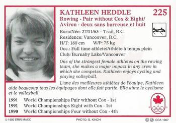1992 Erin Maxx Summer Olympics Hopefuls #225 Kathleen Heddle Back
