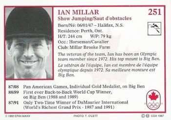1992 Erin Maxx Summer Olympics Hopefuls #251 Ian Millar Back
