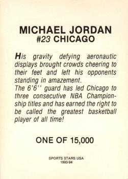 1993-94 Sports Stars USA (unlicensed) #NNO Michael Jordan Back