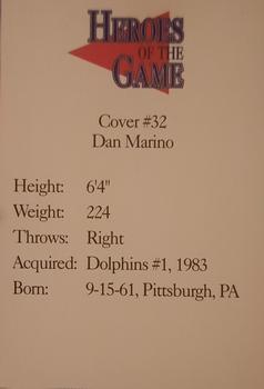 1993-97 Heroes of the Game #32 Dan Marino Back