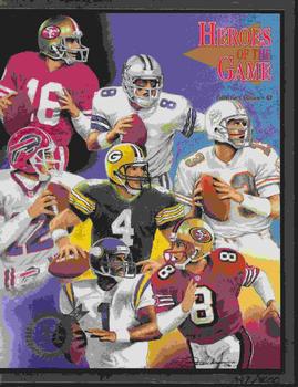 1993-97 Heroes of the Game #47 Joe Montana / Troy Aikman / Dan Marino / Jim Kelly / Brett Favre / Warren Moon / Steve Young Front