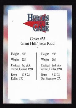 1993-97 Heroes of the Game - Platinum #33 Grant Hill / Jason Kidd Back