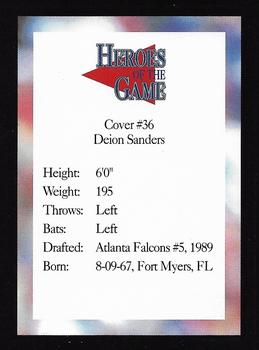 1993-97 Heroes of the Game - Platinum #36 Deion Sanders Back