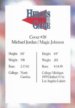 1993-97 Heroes of the Game - Platinum #38 Michael Jordan / Magic Johnson Back