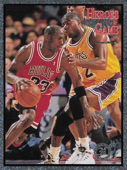 1993-97 Heroes of the Game - Platinum #38 Michael Jordan / Magic Johnson Front