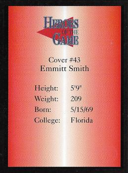 1993-97 Heroes of the Game - Platinum #43 Emmitt Smith Back