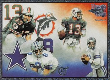 1993-97 Heroes of the Game - Platinum #45 Dan Marino / Troy Aikman Front