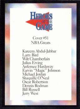 1993-97 Heroes of the Game - Platinum #51 Larry Bird / Michael Jordan / Anfernee Hardaway / Magic Johnson / Shaquille O'Neal /  Dennis Rodman Back
