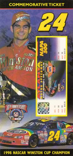 1998 Commemorative Ticket #NNO 1998 Nascar Winston Cup Champion Front
