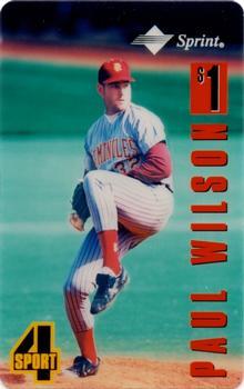 1994 Classic Four Sport - Phone Cards $1 Test Issue #NNO Paul Wilson Front