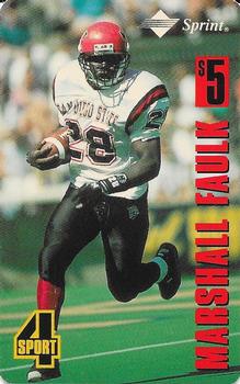 1994 Classic Four Sport - Phone Cards $5 Test Issue #NNO Marshall Faulk Front
