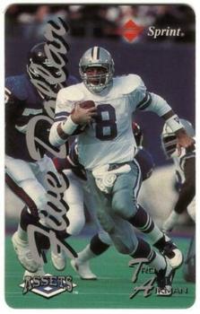 1994-95 Classic Assets - Phone Cards $5 TEST #NNO Troy Aikman Front