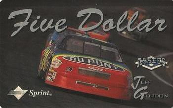 1994-95 Classic Assets - Phone Cards $5 TEST #NNO Jeff Gordon Front